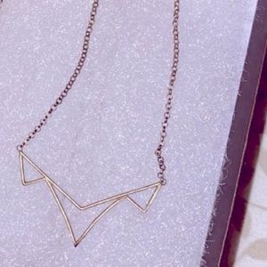 Dogeared gold triangle necklace